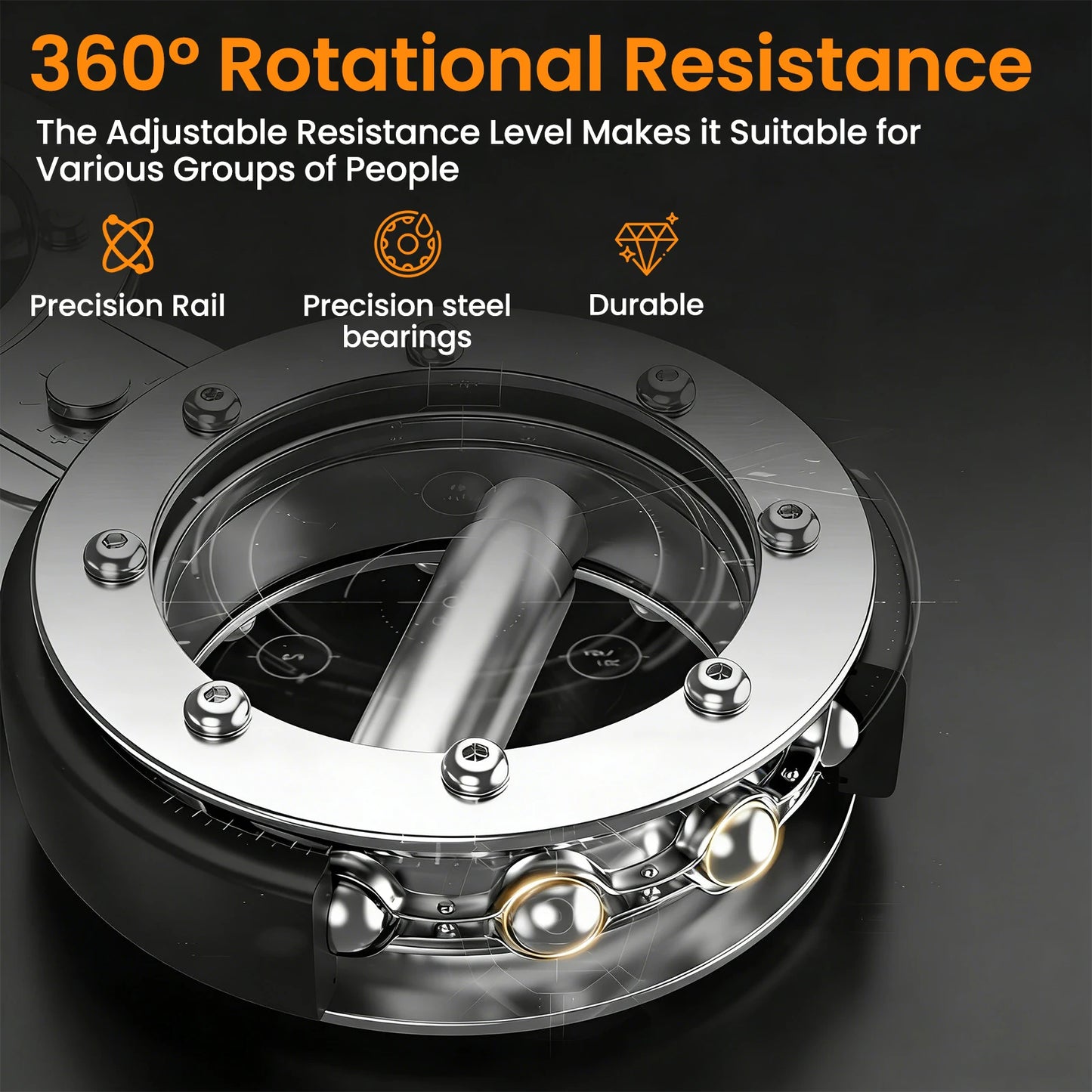 Elevate your grip and forearm strength with an adjustable rotating trainer you can take anywhere.