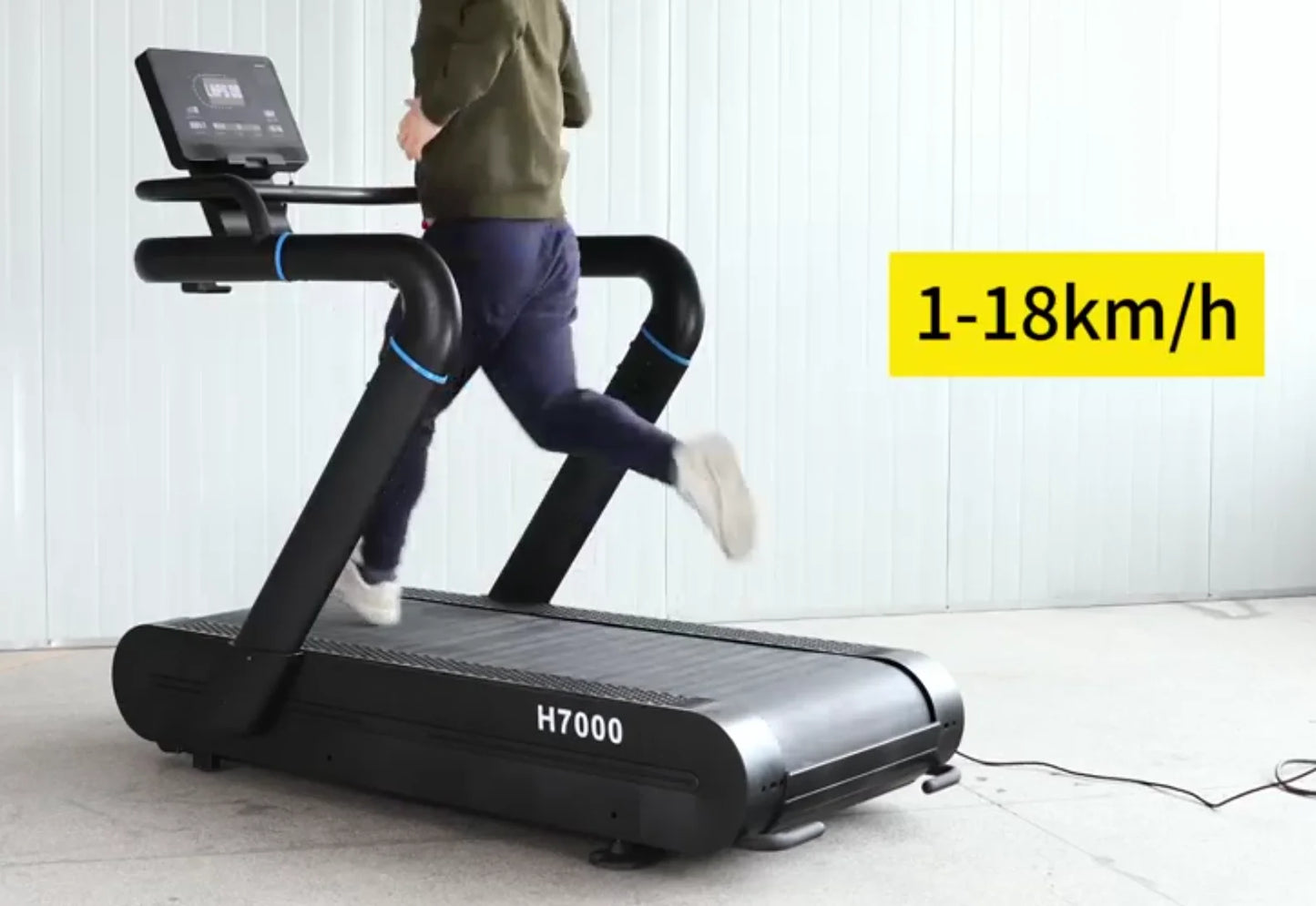 Commercial Treadmill, 6 HP AC Motorized Auto Incline Slat Belt Running Machine for Gym Use Cardio Training with 15% Incline