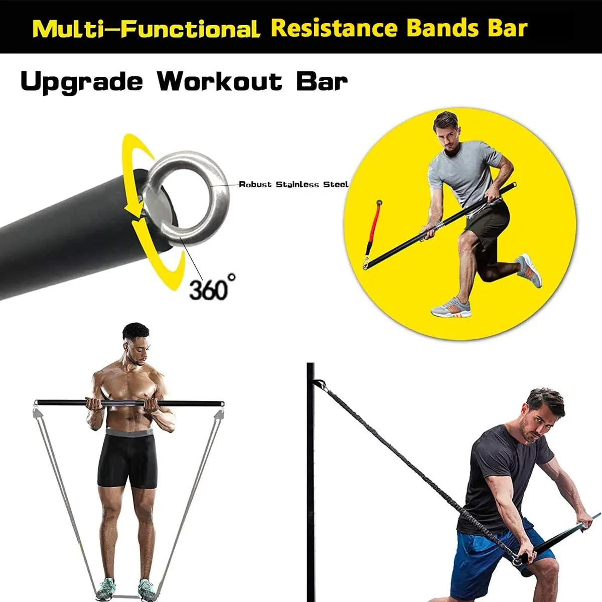 150lb Fitness Booty Resistance Elastic Band Workout for Training Home Exercise Sport Gym Dumbbell Harness Set Expander Equipment