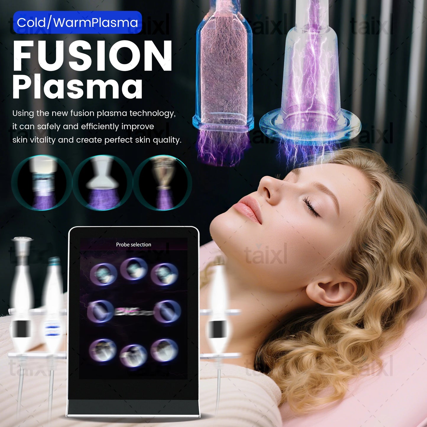 8 In 1 Cold Hot Plasma Machine Ozone For Skin Rejuvenation And Anti Aging