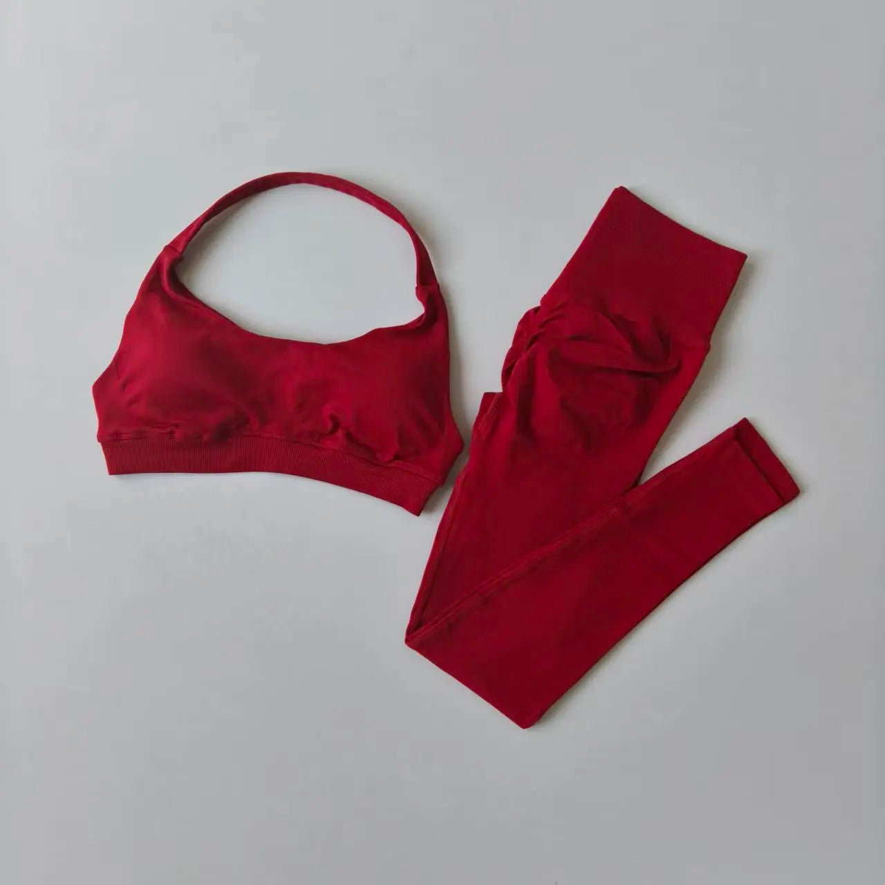 Seamless Yoga Suit Women's Beauty Back Sports Bra Lingerie Peach Buttocks Fitness High Waist Legigngs Gym Yoga Suit Pilates Set