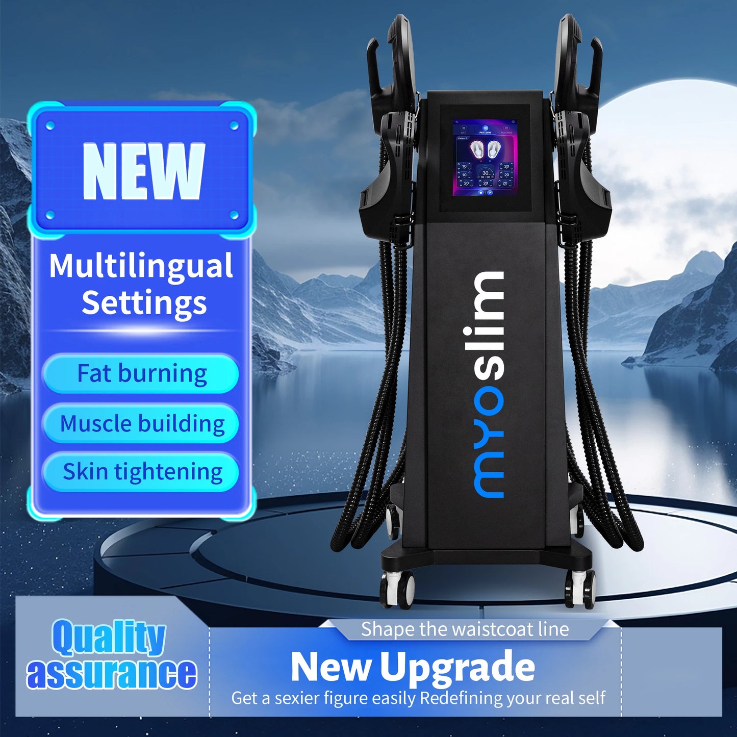 Professional EMS+EMT/RF Body Sculpting Slimming Muscle Stimulation Fat Removal HI-EMT PRO Burning Carving Weight Loss Machine