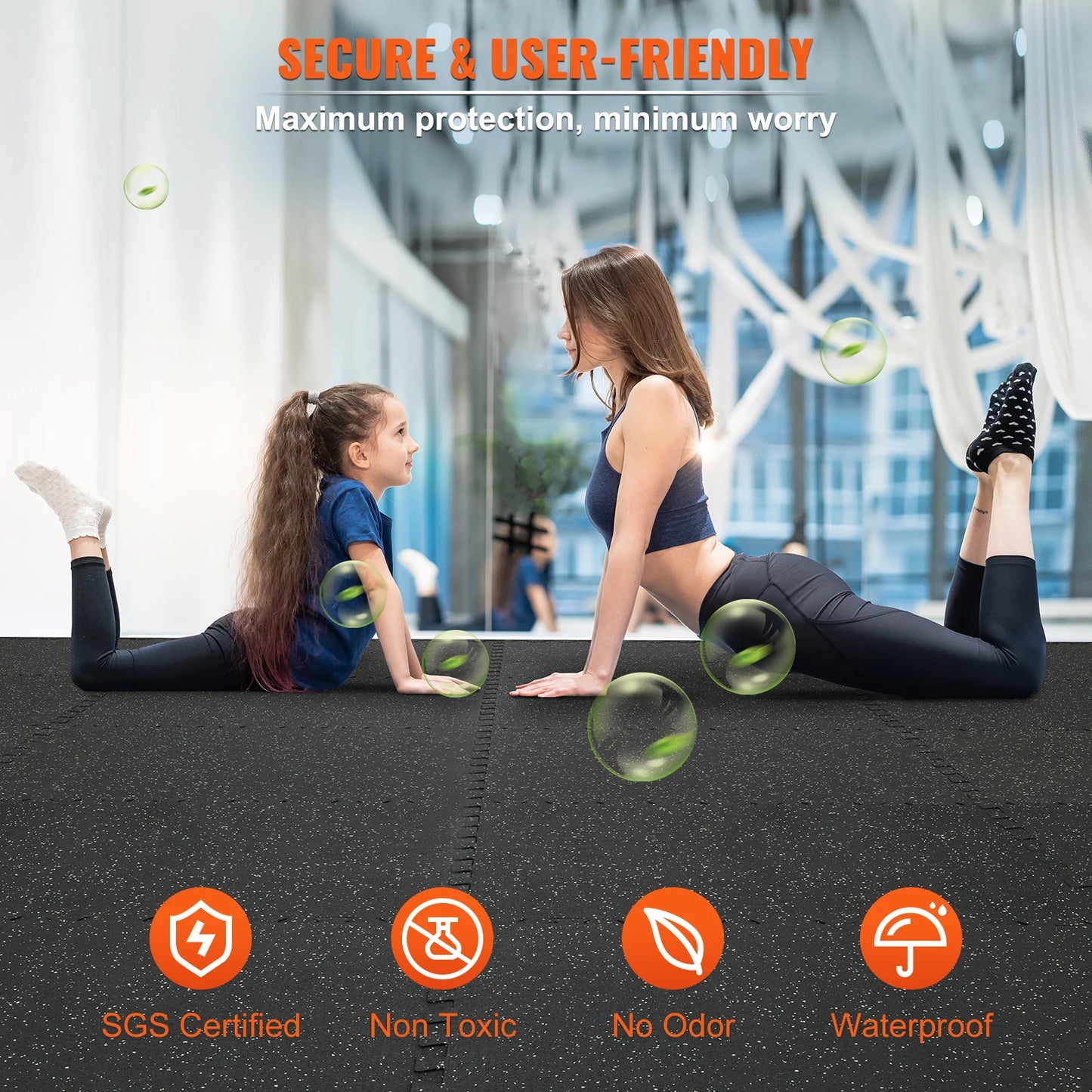 Turn your space into a safe, convenient workout zone with these interlocking gym floor mats.