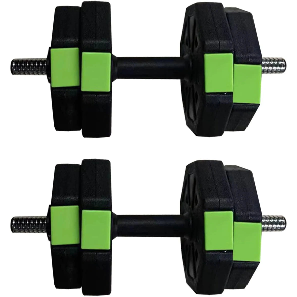 2 In 1 Adjustable Dumbbell Set With Iron Handle For Home Gym