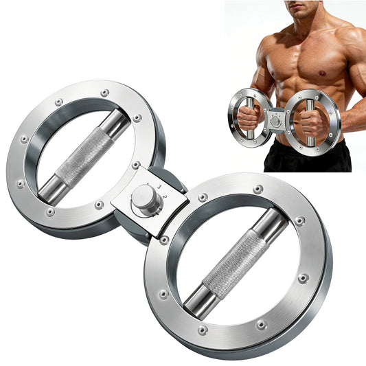 Elevate your grip and forearm strength with an adjustable rotating trainer you can take anywhere.