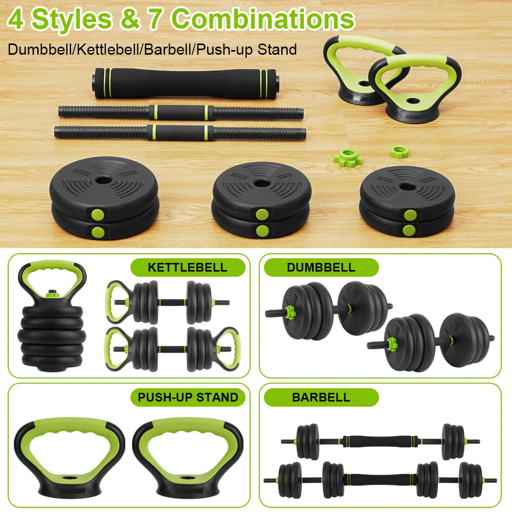 Adjustable Dumbbells 44/66/88 Lbs 4 In 1 Free Weight Set For Home Gym