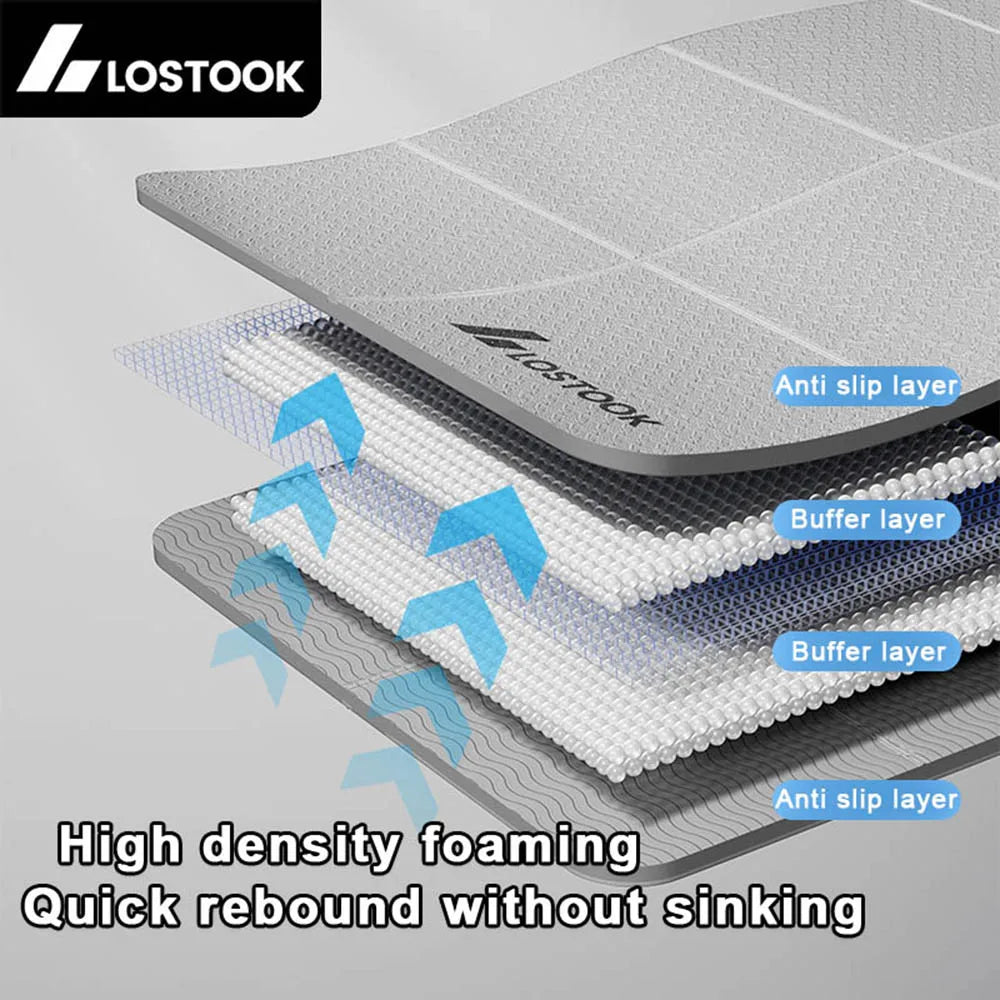 Foldable Yoga Mat 4mm Thick TPE Easy to Store for Travel Exercise Mat for Yoga Pilates Home Workouts and Floor Exercises