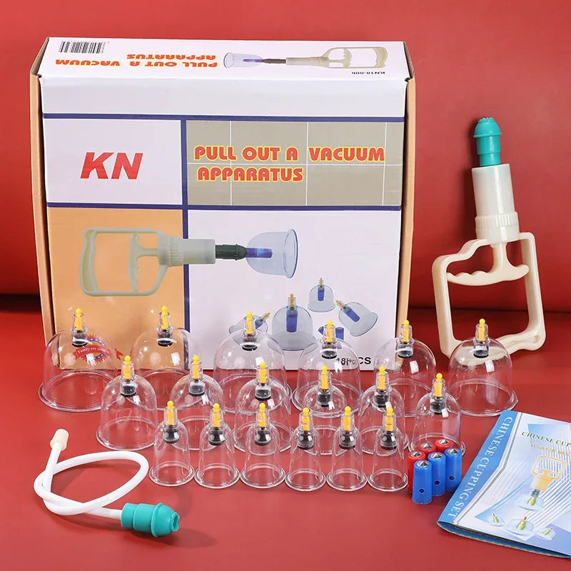 Tuhopeta 6/12/24 Pieces Suction Cups Massage Vacuum Cupping Body Massager Plastic Vacuum Suction Therapy Cupping Set Cans