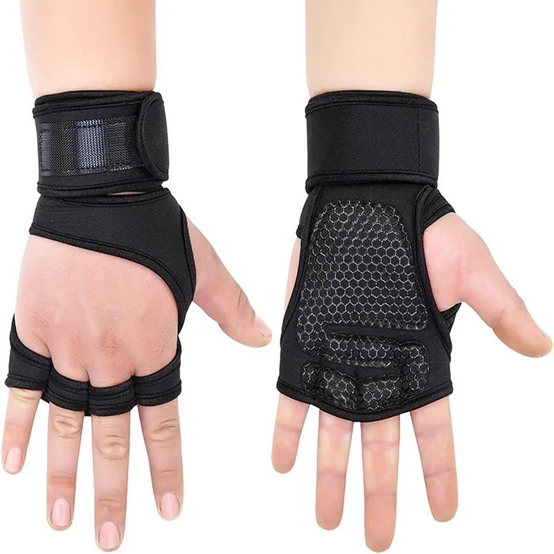 Half Finger Lifting Gloves for Men Women Non Slip Breathable Palm Protection