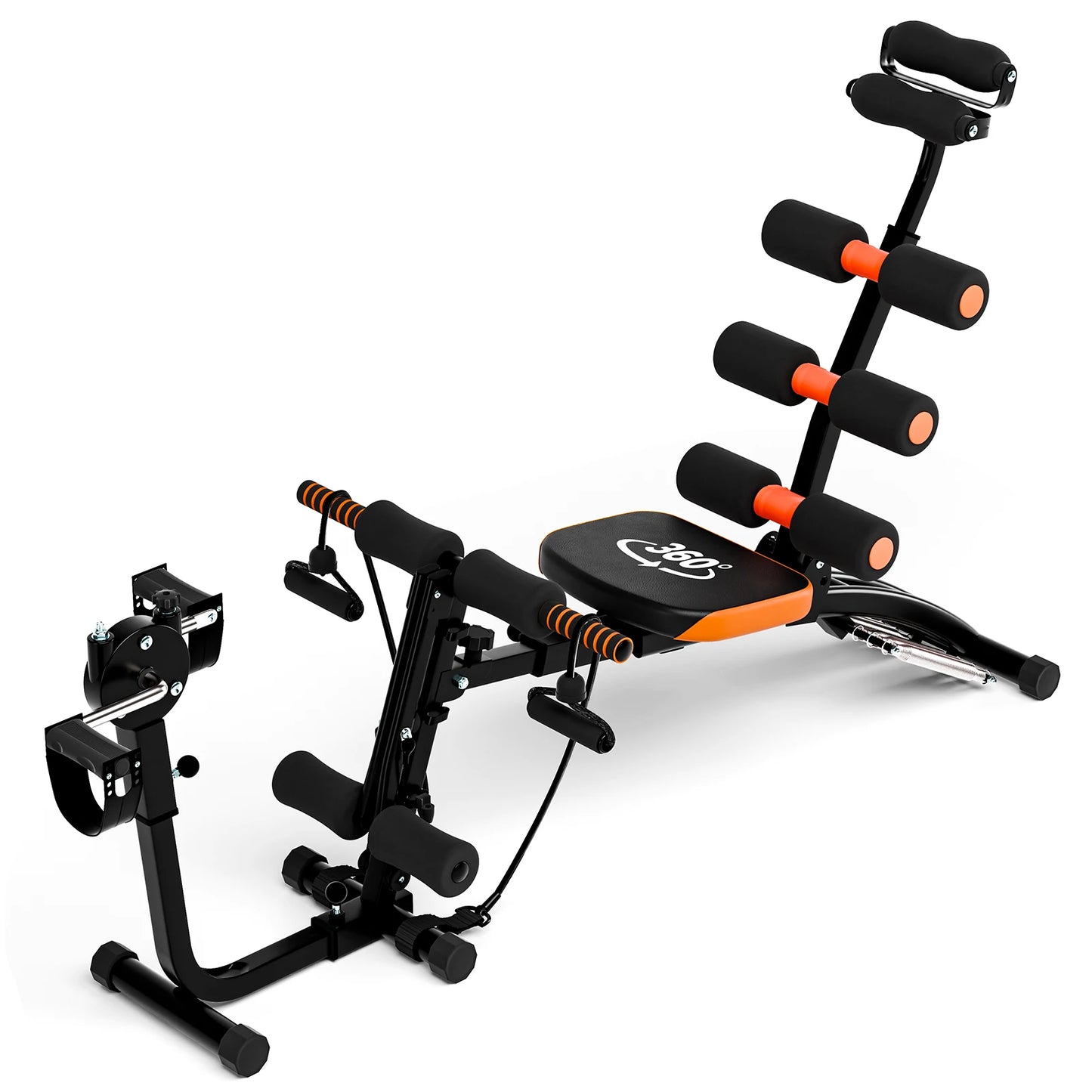 Turn your living room into a total body workout with a versatile six in one abdominal machine that covers your core and more.
