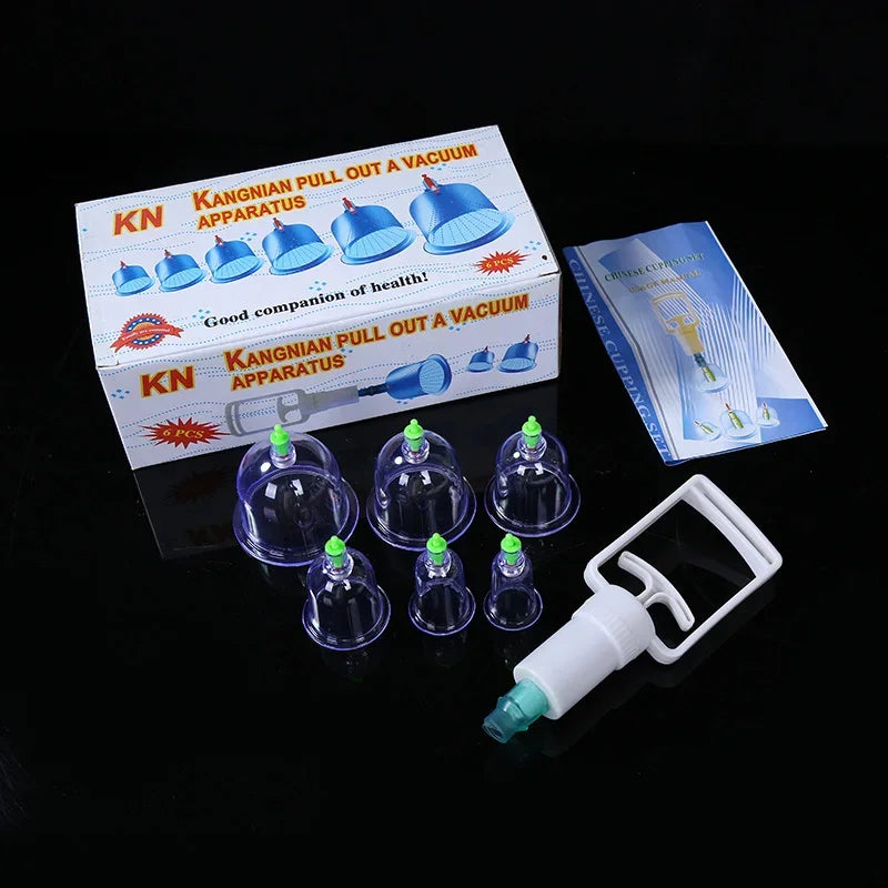 Tuhopeta 6/12/24 Pieces Suction Cups Massage Vacuum Cupping Body Massager Plastic Vacuum Suction Therapy Cupping Set Cans