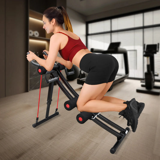 Revitalize your core with a foldable ab trainer that blends compact storage with a targeted, effective workout.