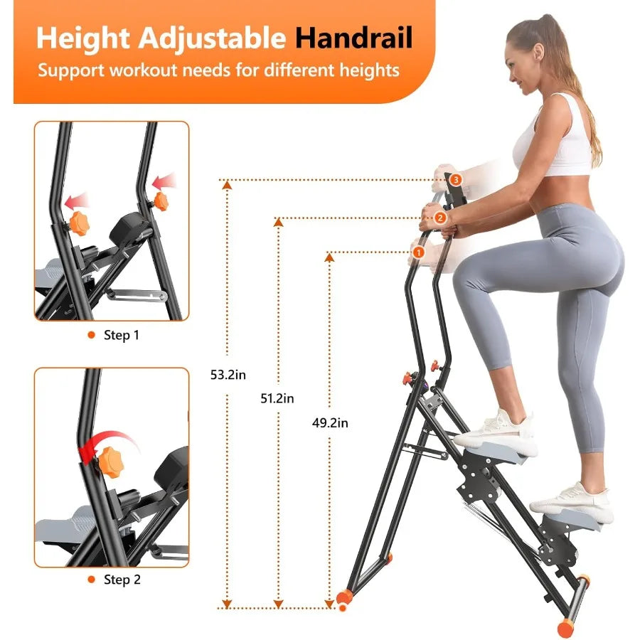 Stair Stepper for Home Upgraded Vertical Climber Machine for Full-Body Workout Compact Folding Cardio Exercise Climber Resistan