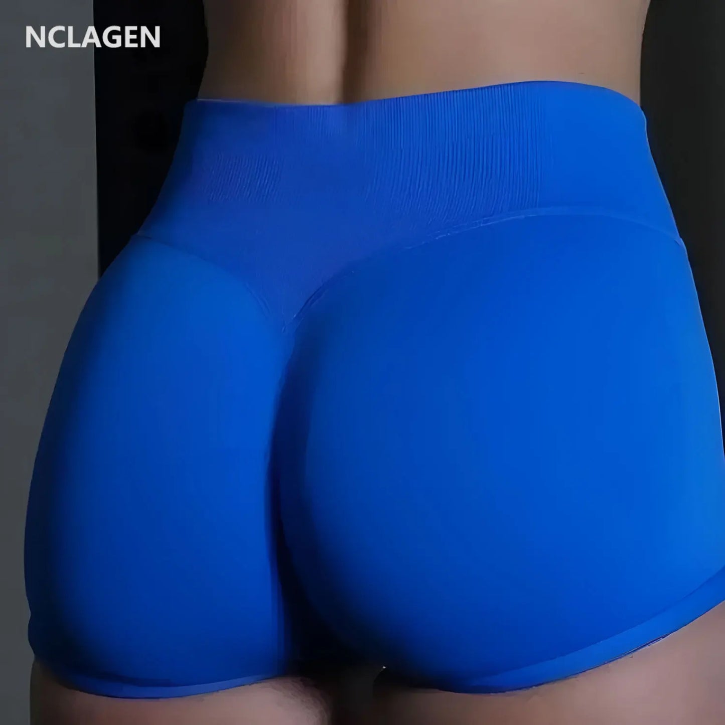 NCLAGEN Impact Shorts Women Low Rise Workout Gym Clothes Running Seamless Sports Leggings Scrunch Booty Hip Lifting Yoga Shorts