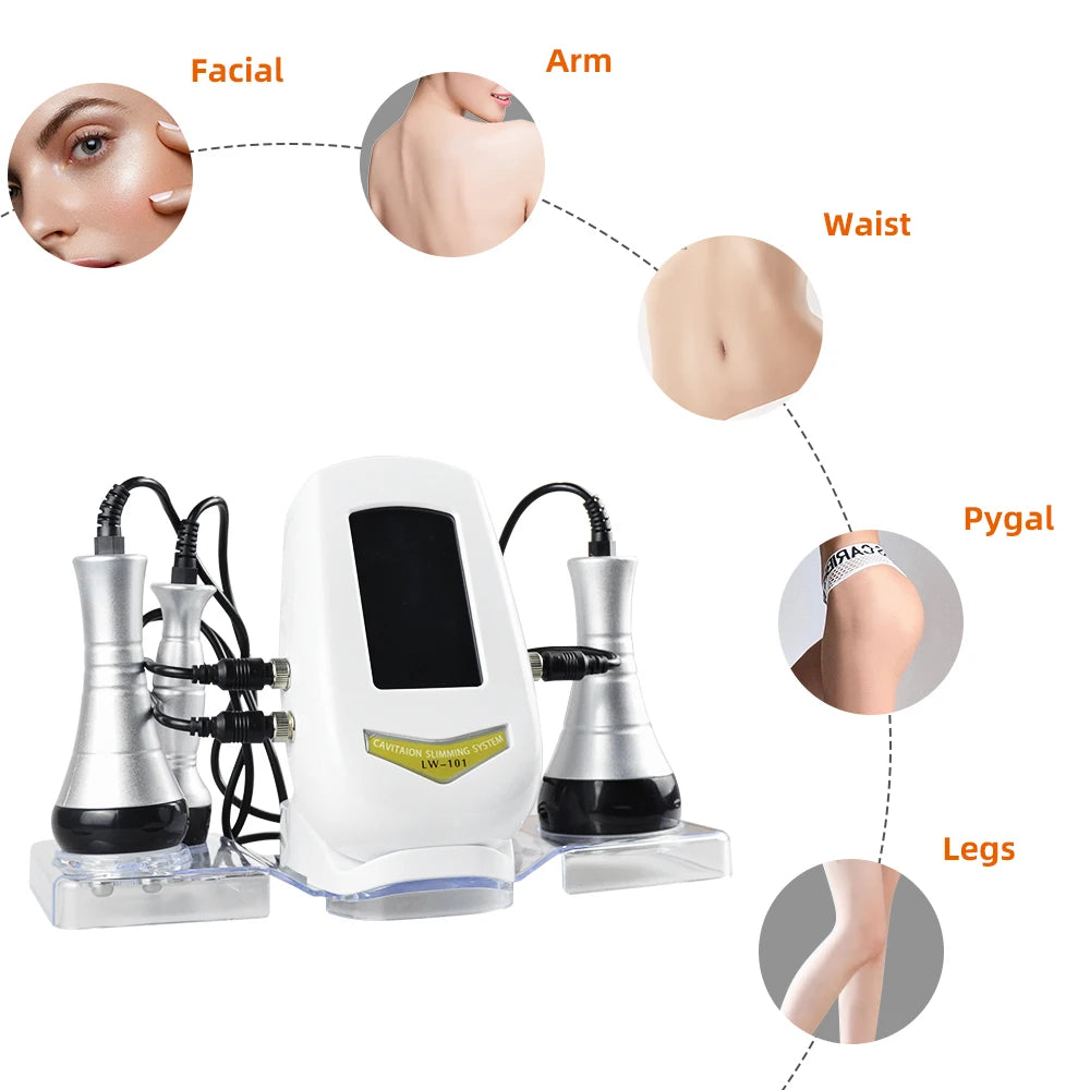 Three In One 40K Body Slimming Massager Cavitation Machine For Face And Body