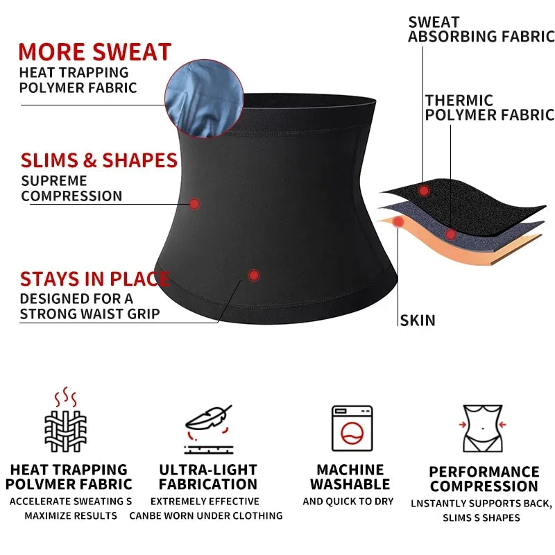 Turn up your training and sculpt your midsection with this men’s abdomen reducer sauna belt.