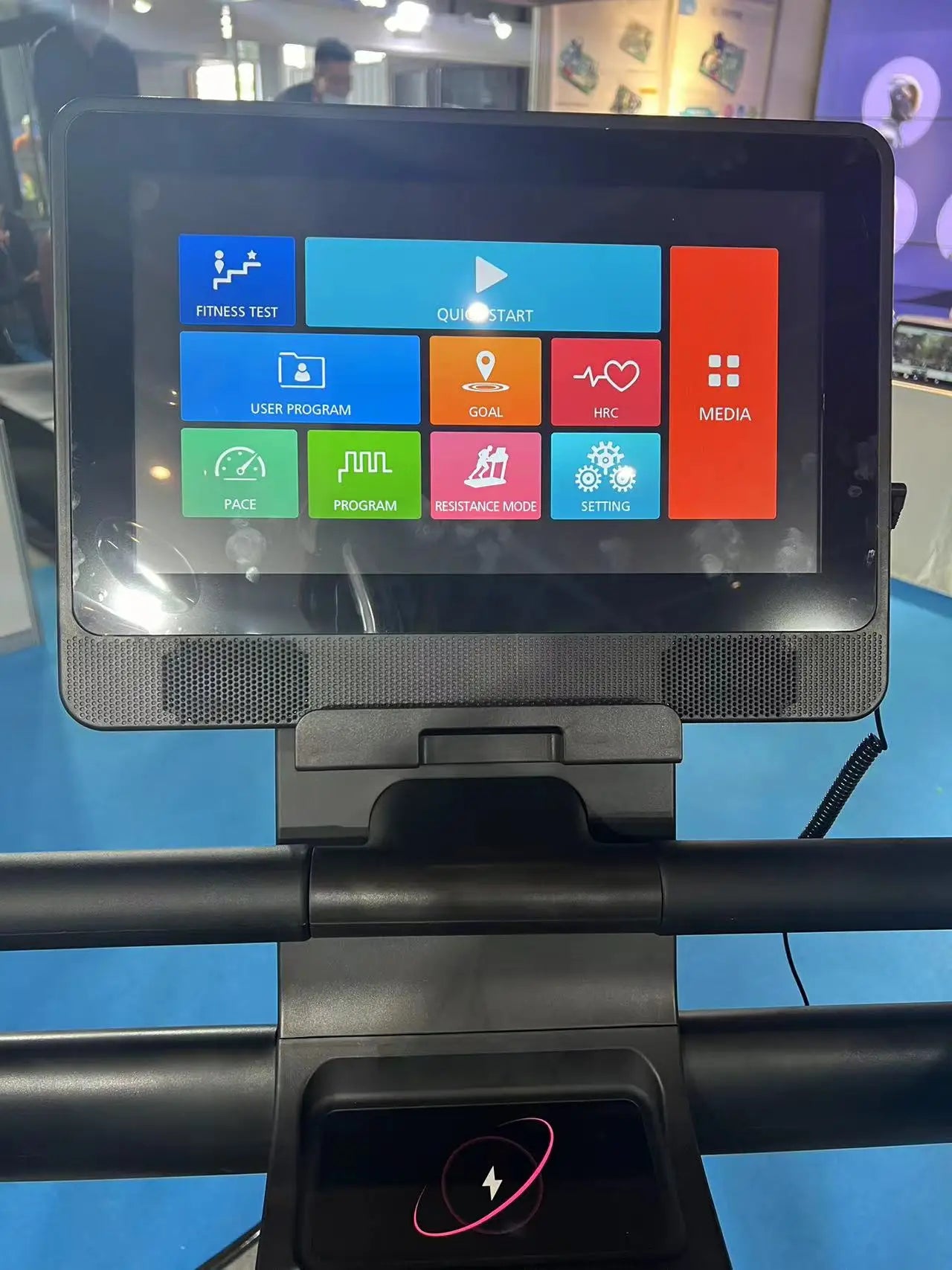 Commercial Treadmill, 6 HP AC Motorized Auto Incline Slat Belt Running Machine for Gym Use Cardio Training with 15% Incline