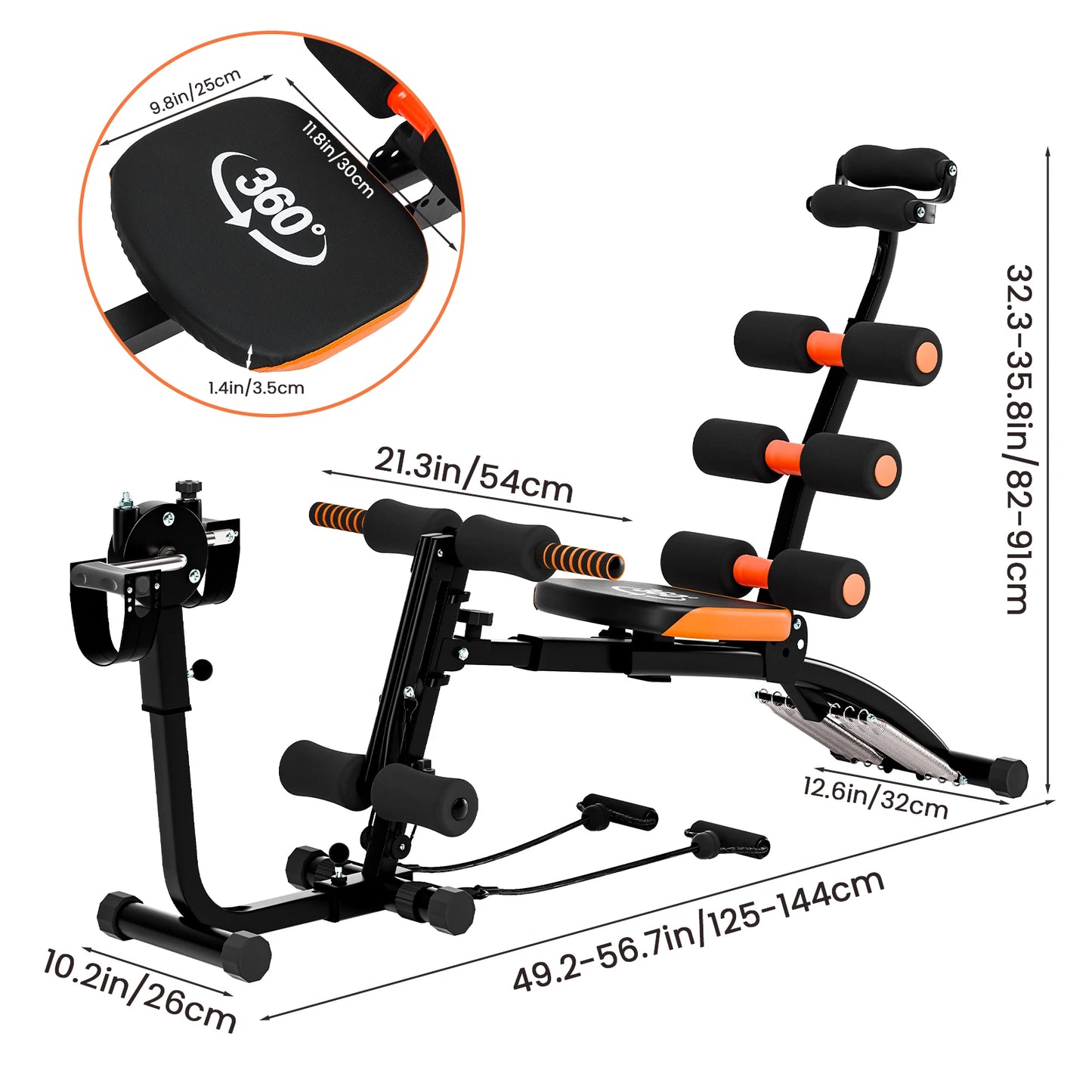 Turn your living room into a total body workout with a versatile six in one abdominal machine that covers your core and more.
