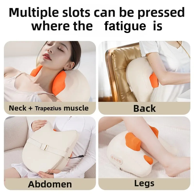 SPA Portable Pillow Massager Lazy Person Leading Shoulder Professional Super Strong Neck Massage Wireless Warm Pillow Type Massa