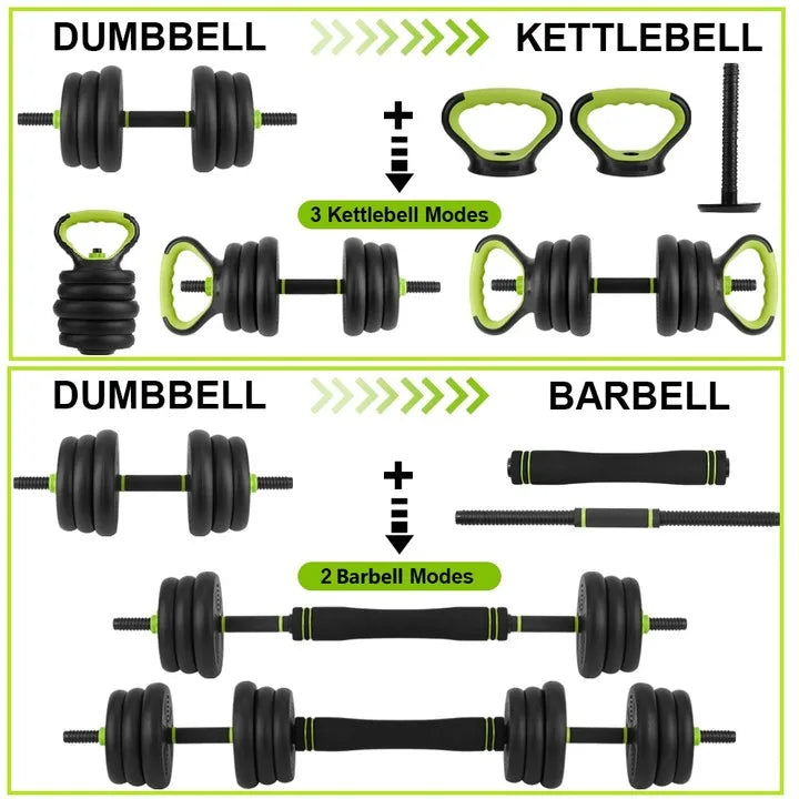 Adjustable Dumbbells 44/66/88 Lbs 4 In 1 Free Weight Set For Home Gym