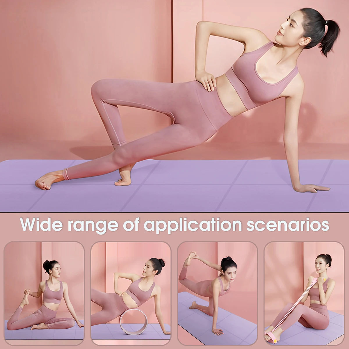 Foldable Yoga Mat Eco Friendly EVA Folding Travel Fitness Exercise Mat 3mm/4mm/6mm Thicknesses for Yoga Pilates & Floor Workouts