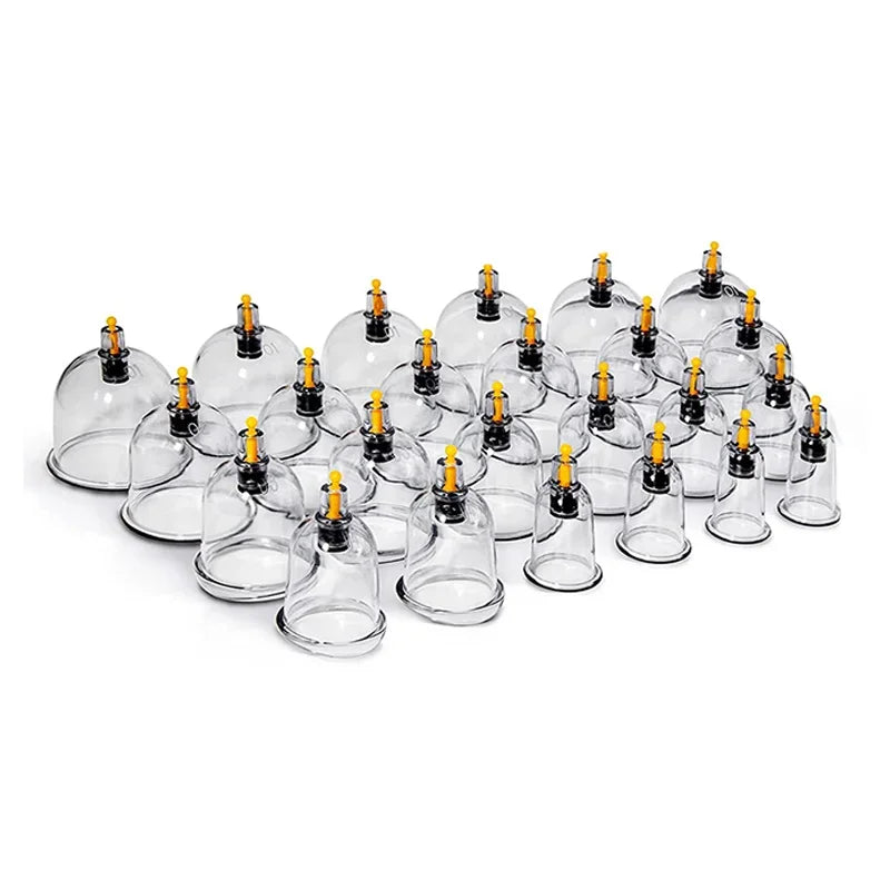 Tuhopeta 6/12/24 Pieces Suction Cups Massage Vacuum Cupping Body Massager Plastic Vacuum Suction Therapy Cupping Set Cans