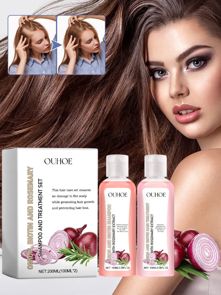 Biotin Rosemary Shampoo And Conditioner Set For All Hair Types Paraben Free