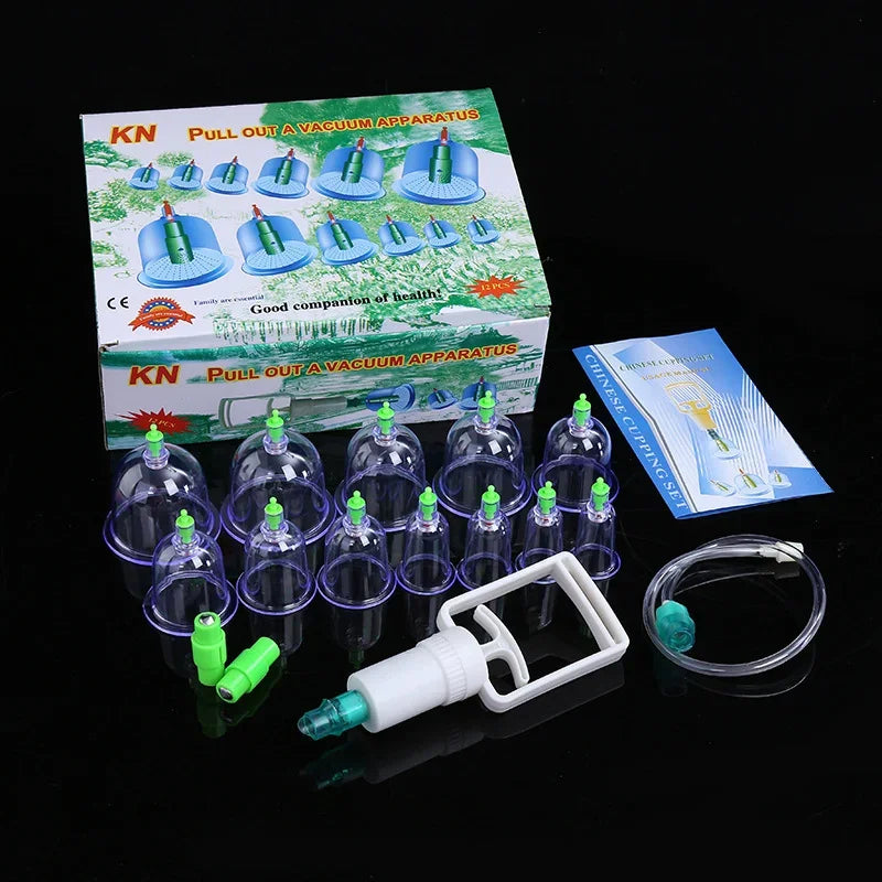 Tuhopeta 6/12/24 Pieces Suction Cups Massage Vacuum Cupping Body Massager Plastic Vacuum Suction Therapy Cupping Set Cans