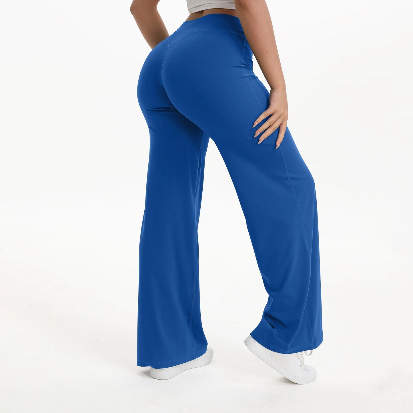 NCLAGEN SoftMotion Straight Leg Yoga Pants Women Mid Waist Running Trousers