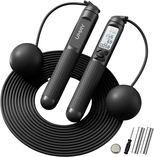 Adjustable Cordless Jump Rope With LCD Counter For Calorie Burn Home Fitness
