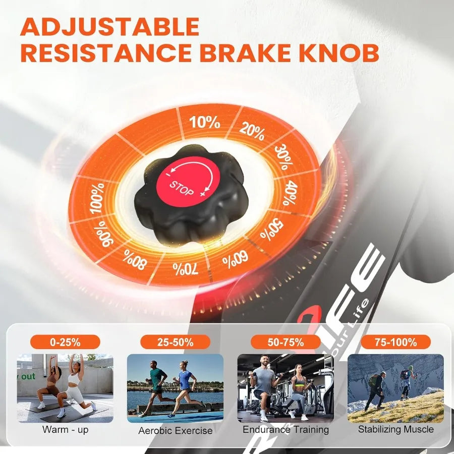 Exercise Bike Stationary for Home IndoorCycling Bike with Silent Belt Drive for Home Cardio Brake Pad Resistance with djustable