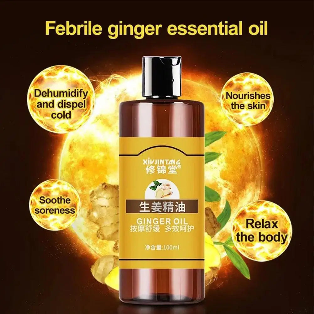 Ginger Essential Oil Massage Hydrating Body Oil For Skin Care And Relaxation