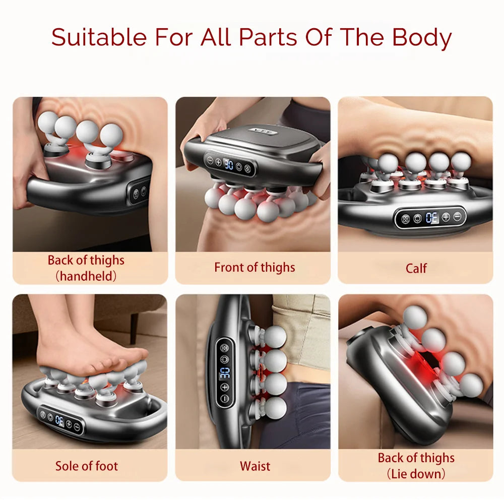 Fascia Gun With 16 Heads High Frequency Massage For Back Neck Shoulder Waist