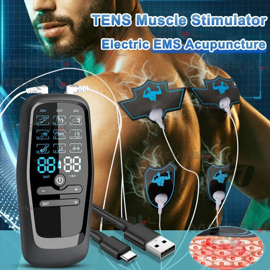 Electric Muscle Therapy Stimulator Tens Muscle Stimulator Electric EMS Acupuncture Body Massage Digital Therapy Slimming Machine