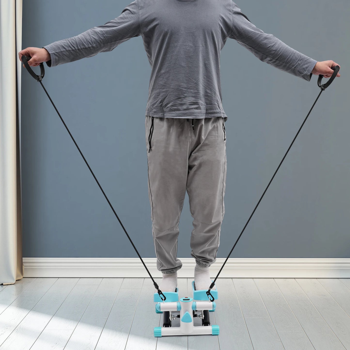 Turn spare minutes into powerful cardio with a compact stepping trainer you can use anywhere.