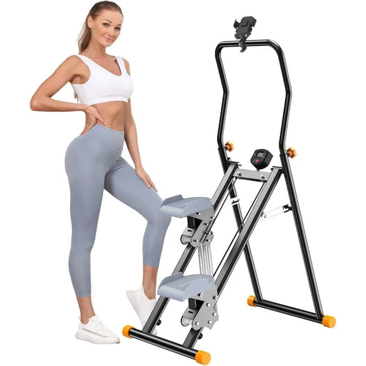 Stair Stepper for Home Upgraded Vertical Climber Machine for Full-Body Workout Compact Folding Cardio Exercise Climber Resistan