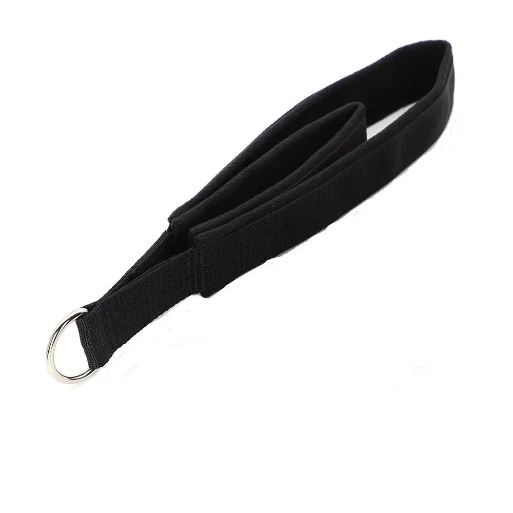 1PC Double Ring Elastic Yoga Pilates Bed Exercise Accessory Ankle Buckle Pilates Stretch Strap Resistance Band Elastic Cord